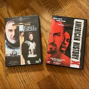 EUC Set of 2 Drama & Historical Movie DVDs (First Knight/American History X)